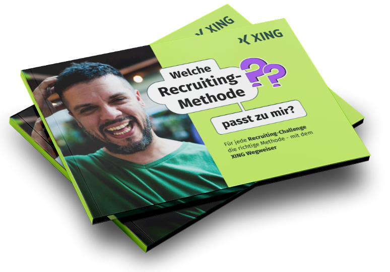 Mockup of two stacked copies of the whitepaper “Which recruiting message suits you?”