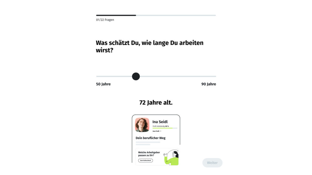 An estimation task with a slider.